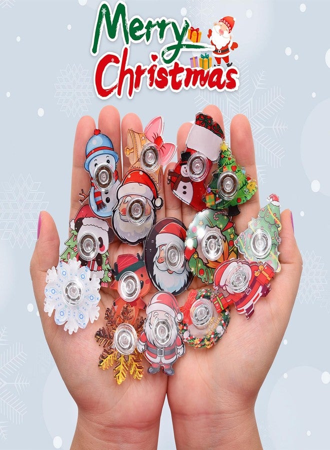 Howzcci 15 Pack Christmas Fidget Spinners Toys Novelty Spinning Tops Toys for Kids Boys Girls Christmas Stocking Stuffers Party Favors Gifts - Image 3
