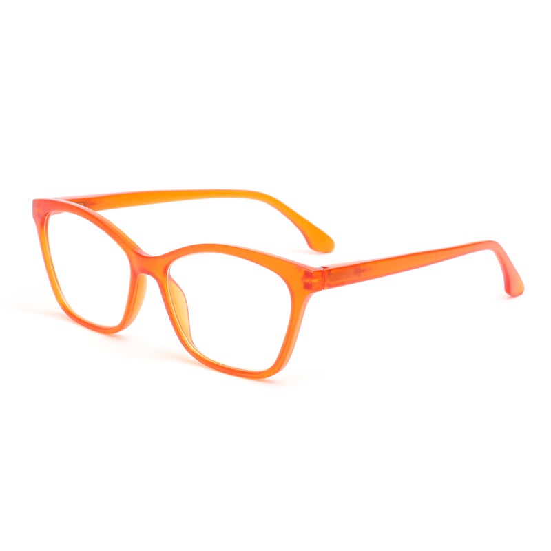 OPULIZE KAT Reading Glasses for Women Men, Cat-Eye Frame with Spring Hinges, Matt Orange +1.50 (Pack of 1) - Image 2