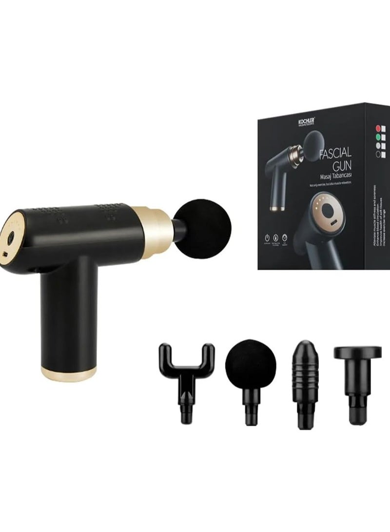 مسدس تدليك احترافي مع 4 رؤوس ، 6 سرعات مدلك بالاهتزاز - Image 5