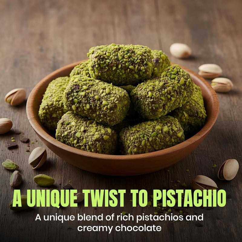 Karish Choco Pistachio Wafer 200g – Crisp Wafer Rolls with Pistachio Cream Center-Premium Chocolate-Coated Snack in Resealable Tin - Image 4
