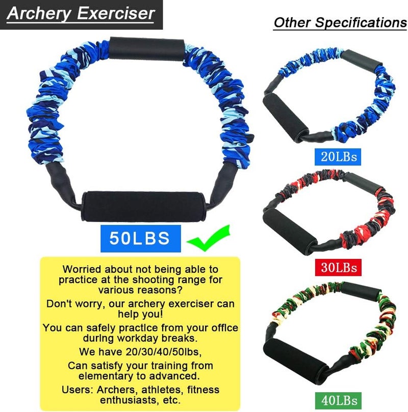 FOSER Archery Band Open Bow Resistance Trainer Arm Strength Training Bow Training Tensioner Archery Fitness Machine - Image 5