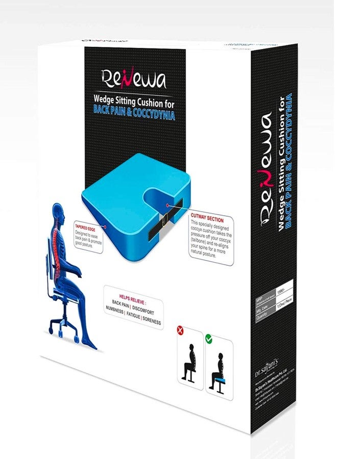 RENEWA Coccyx Seat Cushion for Chair Back Pain Soft PU Donut Pillow Wedge Sitting Donut Cushion Coccyx Seat Cushion for Tailbone, Sciatica, Lower Back Pain Relief - Image 1