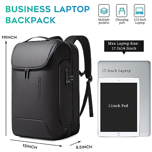 BANGE Men's Anti-Theft Backpack,Waterproof Fashion Travel Backpacks,High Tech Backpack with USB3.0 Charging Port,Business Laptop Backpack Fits 17.3 Inch Notebook… - Image 5