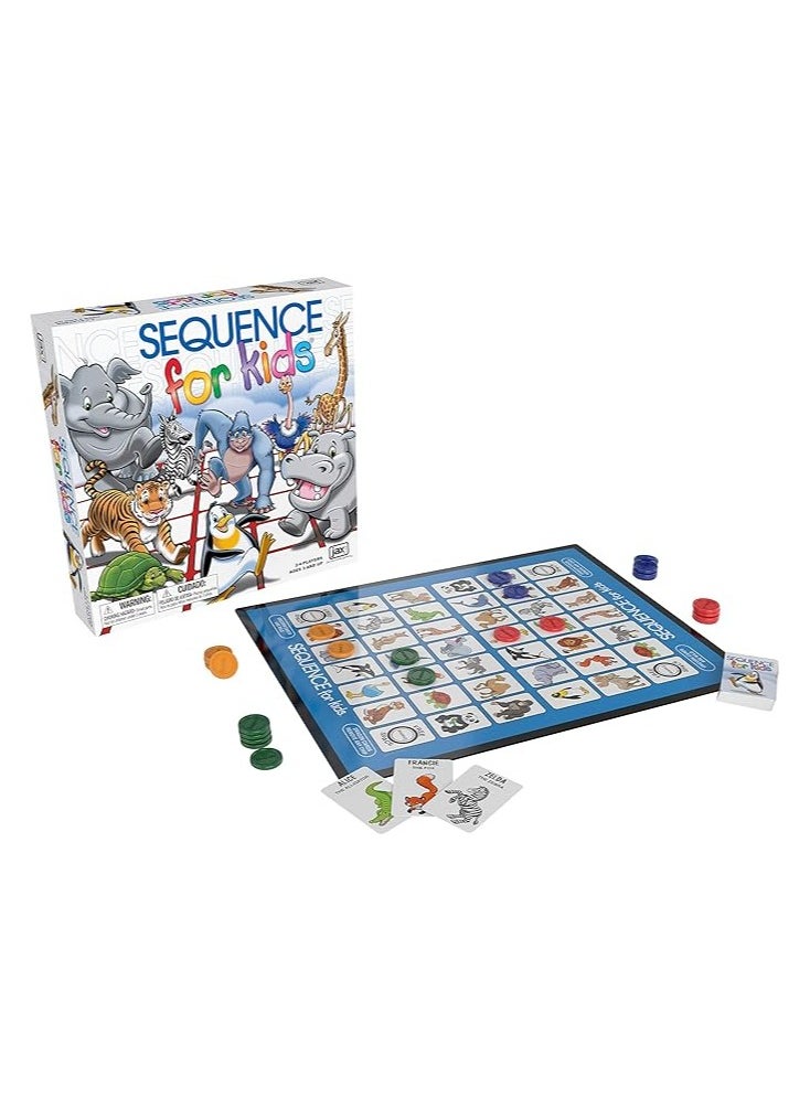 Jax - SEQUENCE For Kids The 'No Reading Required' Strategy Game by Jax and Goliath, Multi Color, 11 inches (2-4 players) - Image 1