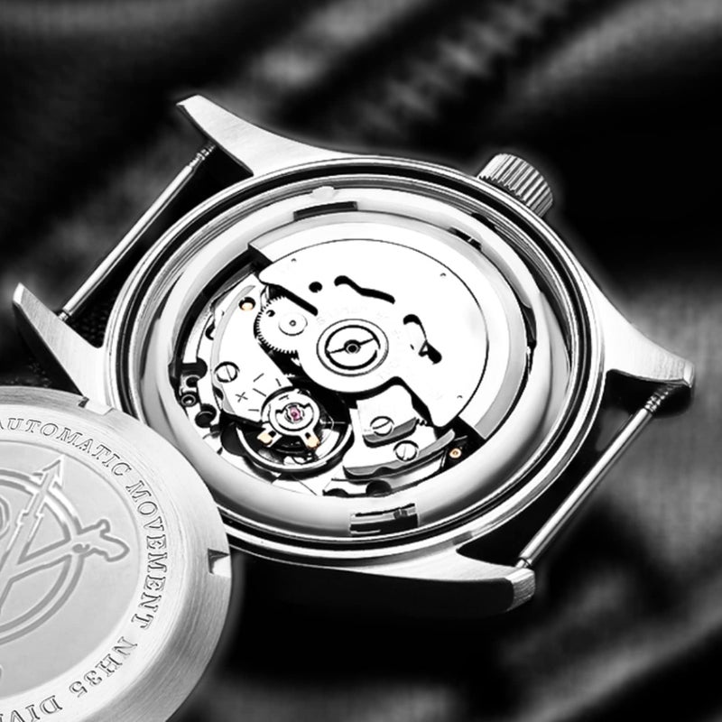 ADDIESDIVE Men's Wrist Watch Automatic Sapphire Crystal 100 M Waterproof Mechanical NH35A Analog Small Sky Blue Dial - Image 5