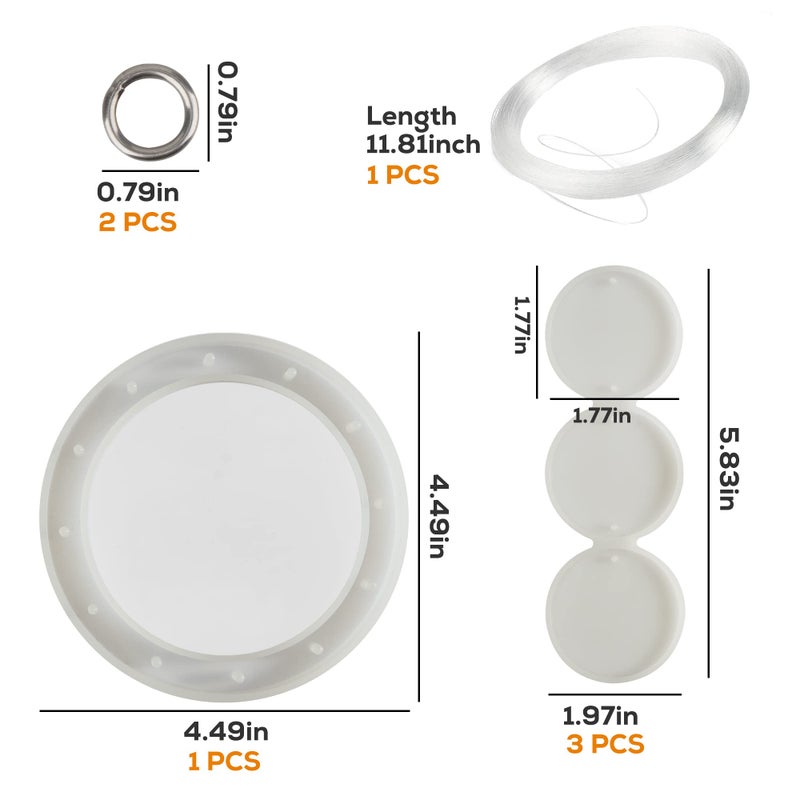 Temlum Silicone Resin Molds for Wind Chime, DIY Resin Wind Chime Molds Resin Casting Mold for Home DÃ©cor Resin Craft Supplies - Image 2