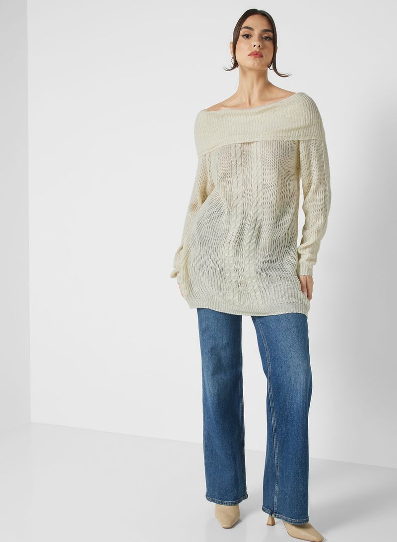 ELLA Off Shoulder Sweater  - Image 4