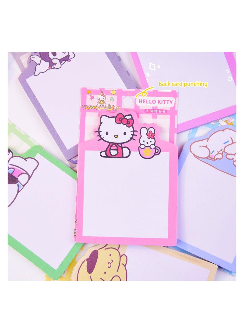 Y&D Cute Sticky Notes, Kawaii Sanrio School Supplies, Stationary 3.75x2.75 in Cartoon Series Self-Stick Note Pads Fun Office Supplies Set 6 Pack  - Image 4