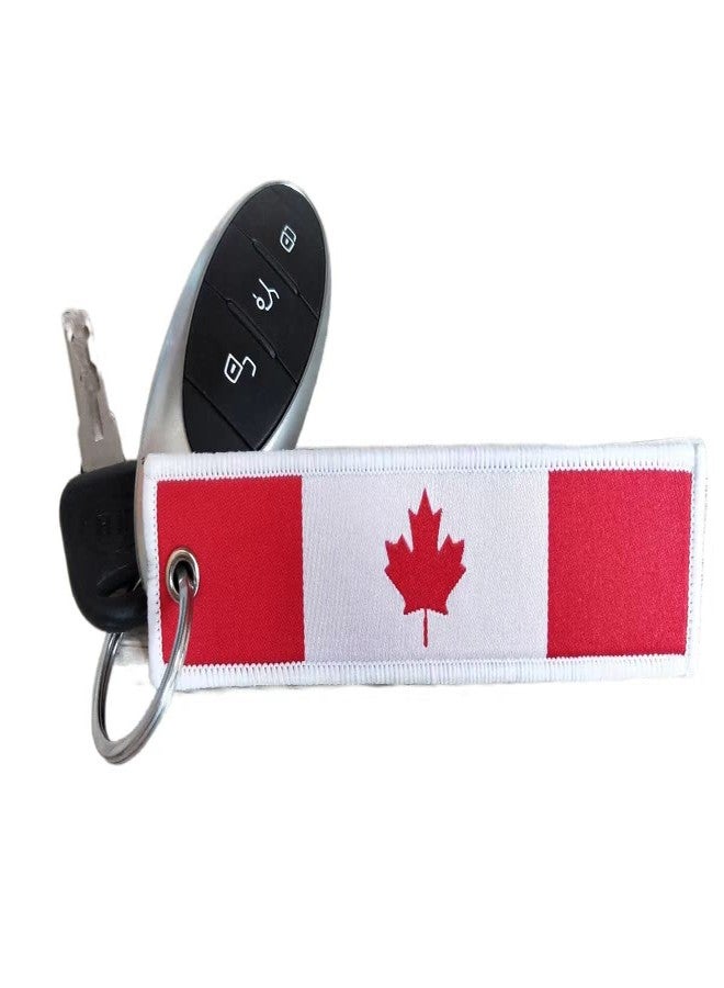 JAVD Canada Flag Keychain Tag with Key Ring (3 Pack) - Image 3