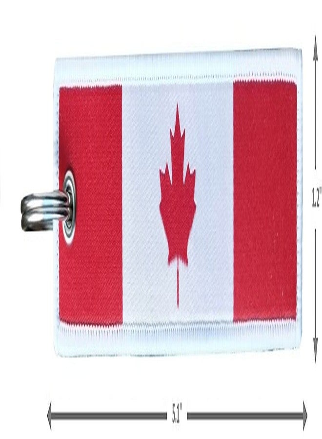 JAVD Canada Flag Keychain Tag with Key Ring (3 Pack) - Image 2
