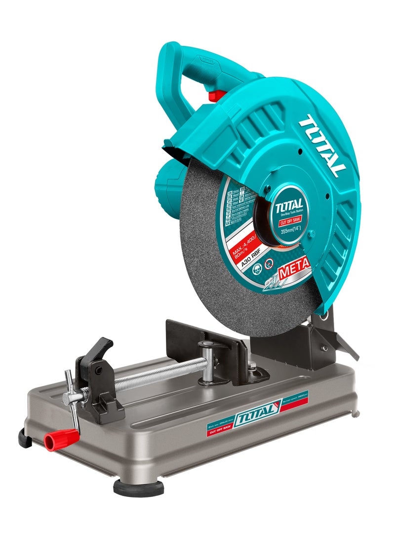 Total 2200W Cut Off Saw, 355mm Blade Size, 3700rpm No-Load Speed, Metal Cutting Machine with 14 Inch Cutting Disc - Image 1