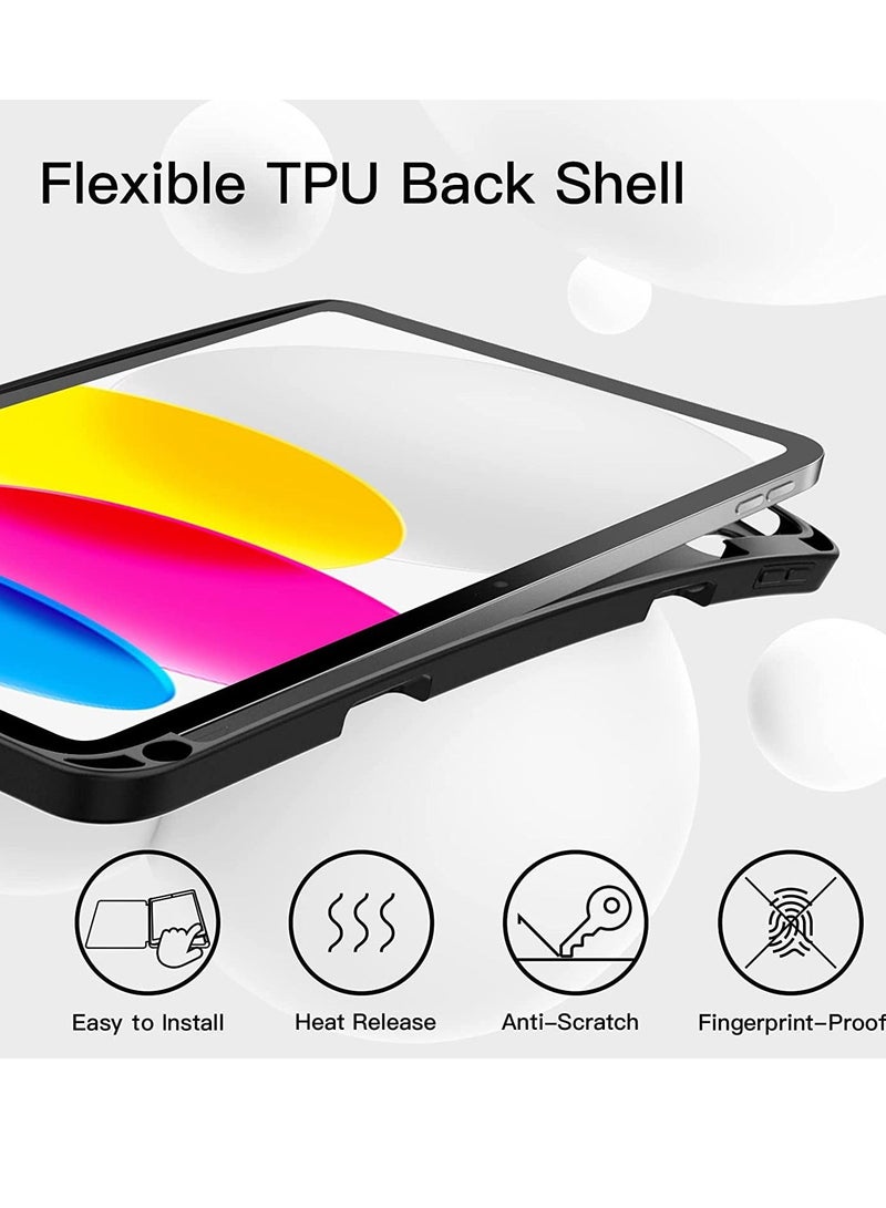 GENNEXT iPad 10th Generation 10.9 inch 2022 Case Flip Cover with Magnetic Closure Auto Wake/Sleep function having Pencil holder Slot - Image 2