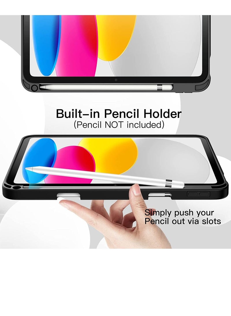 GENNEXT iPad 10th Generation 10.9 inch 2022 Case Flip Cover with Magnetic Closure Auto Wake/Sleep function having Pencil holder Slot - Image 4