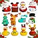 Yomwet 25 Inch Rubber Ducks for Kids Pack of 12 Mini Christmas Ducks Cute Holiday Ducking for Gift Toys Party Favors Jeep Ducks Themed Bath Toys for Toddlers Kids - Image 3