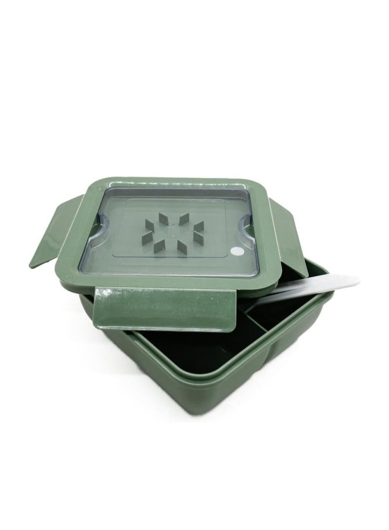 AKDC Micron Lunch Box 1000 ML Green Color - 20X49X29 Cm - Image 2