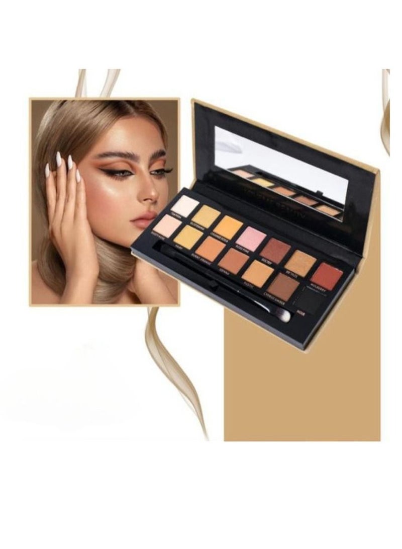 Soft Glam Eyeshadow Palette 14 colors Blends easily for a flawless finish. Perfect for professional makeup, bridal makeup, and light makeup. Highly pigmented.