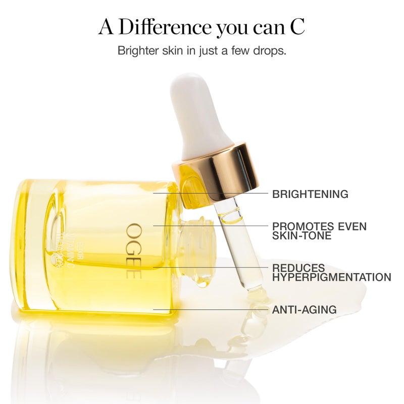 OGEE إكسير أوجي فيتامين C THDA 20% - سيروم وجه فيتامين C عضوي معتمد - سيروم فيتامين C لتفتيح الوجه - Image 3