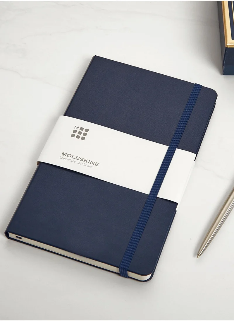 MOLESKINE Moleskine Classic Large Ruled Hard Cover Notebook - Navy Blue