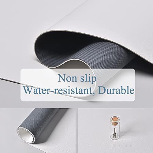 YOUWOUS Desk Mat Large Protector Pad 23.6" ×11.8", Non-Slip PU Leather Desk Blotter, Waterproof Mouse Pad for Office Home Black Floral - Image 4