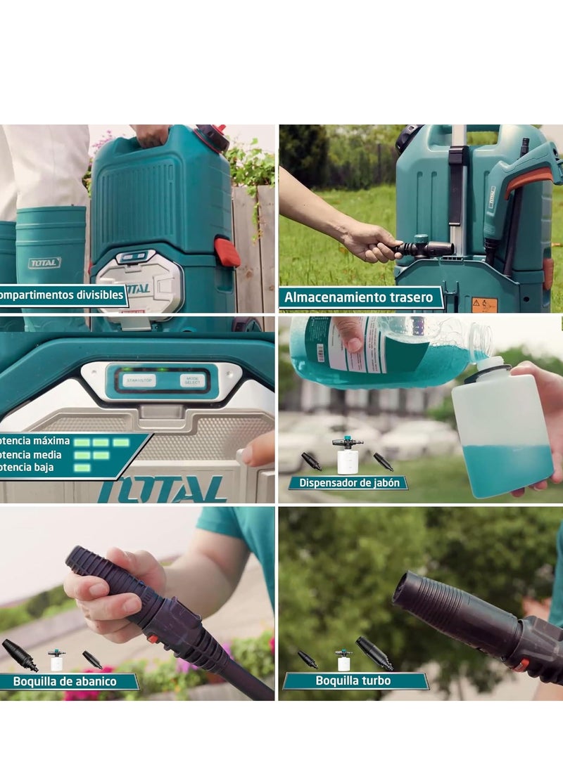 TOTAL 40V Battery Powered Washing Machine with Water Tank - TPWLI4006 - Total - Image 2