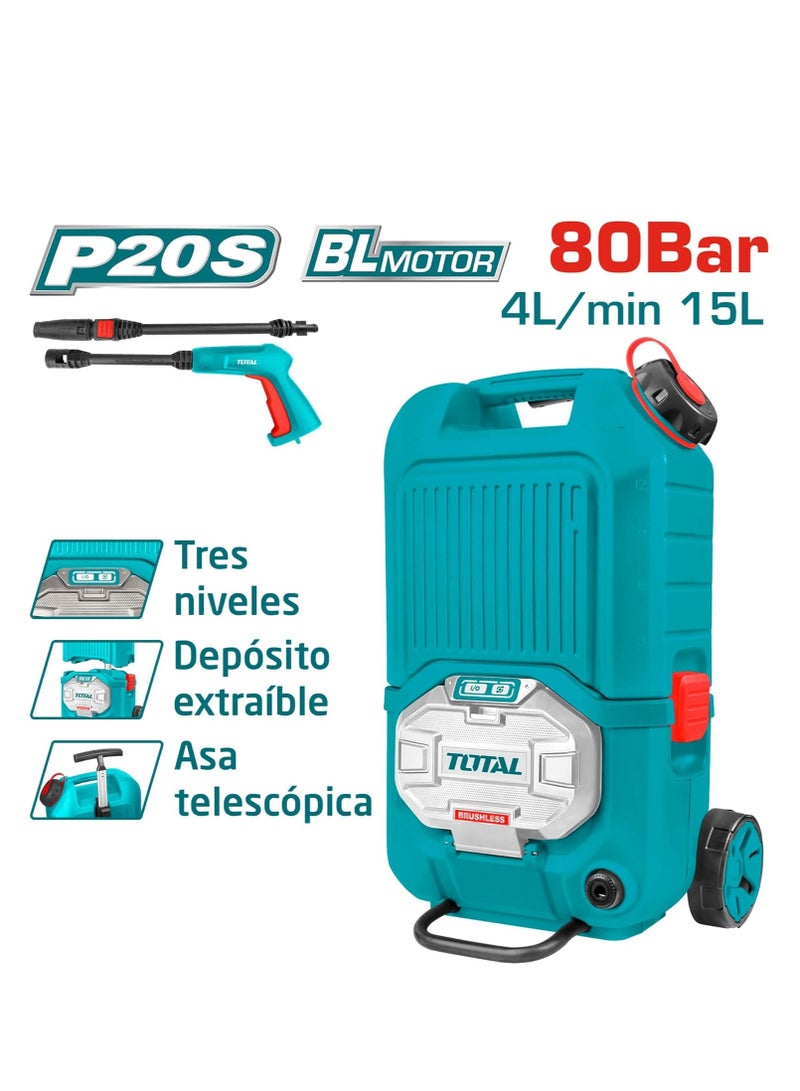 TOTAL 40V Battery Powered Washing Machine with Water Tank - TPWLI4006 - Total - Image 5