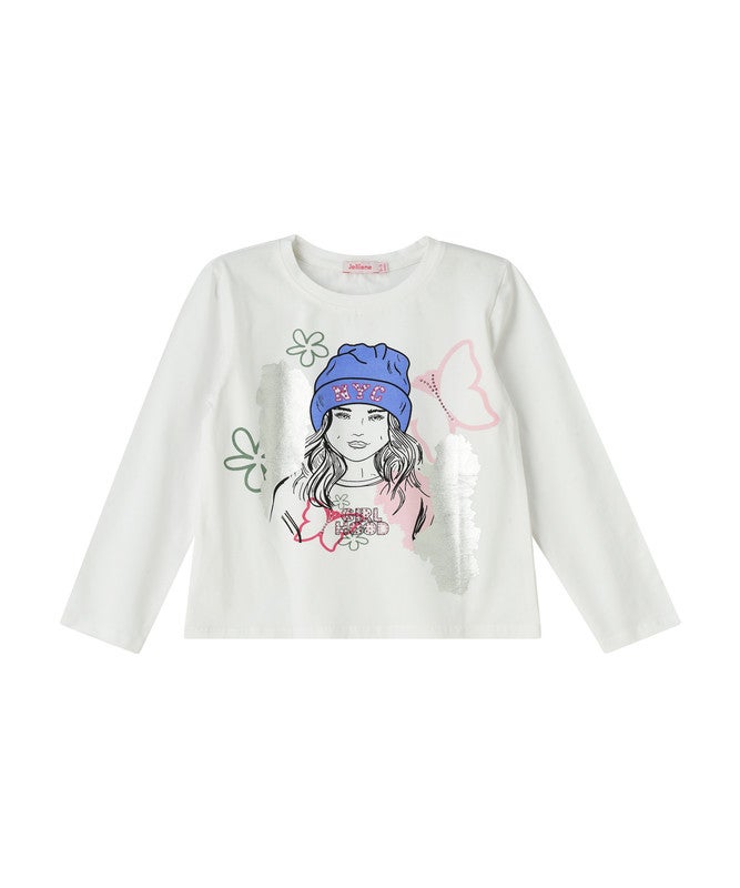 JELLIENE GIRLS TOP MAKE YOUR LITTLE ONE LOOK EXTRA ADORABLE WITH THIS GRAPHIC - Image 1
