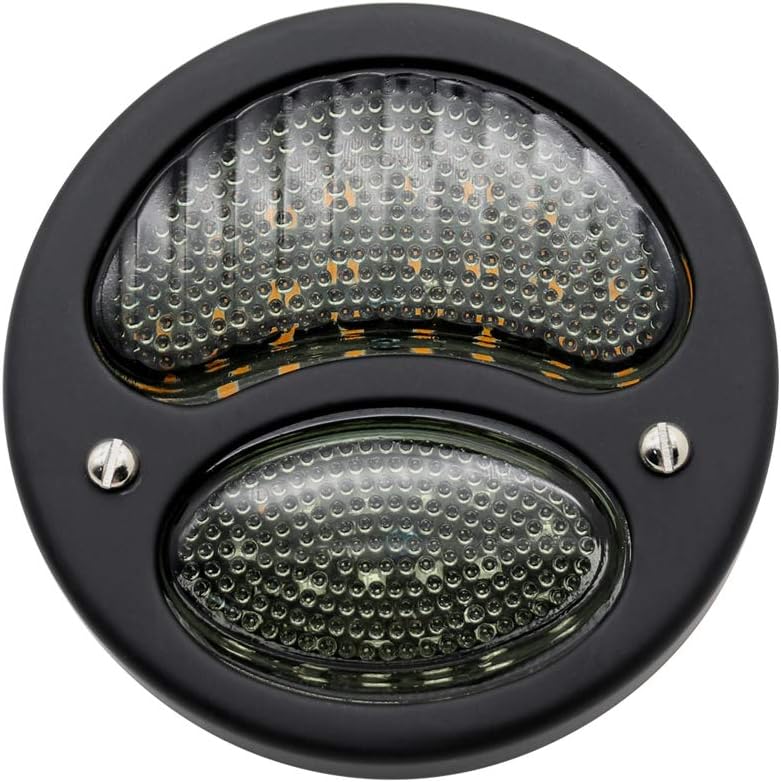 FATECIM 2Pcs Vintage Duolamp LED Tail Light with Turn Signals and License Plate Lamp - Black - Image 3