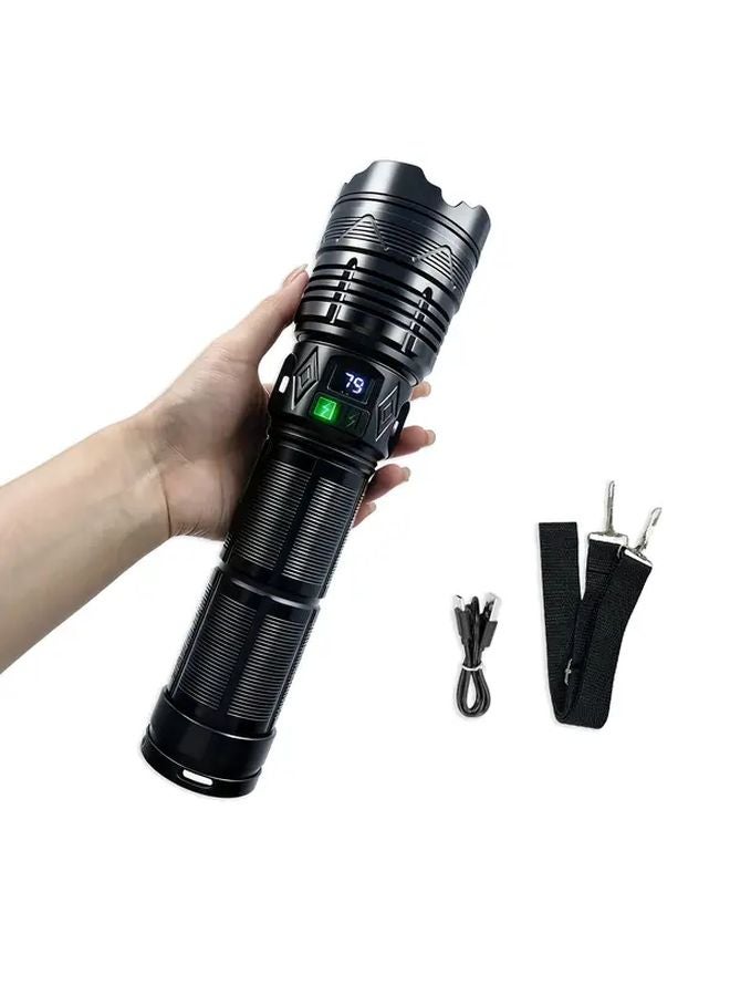 Db Black Outdoor Portable Adjustable Long Range Ultra Bright LED Flashlight Spotlight - Image 1