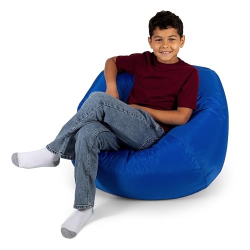 Big Joe Classic Bean Bag Chair, Sapphire Smartmax, Durable Polyester Nylon Blend, 2 feet Round - Image 1