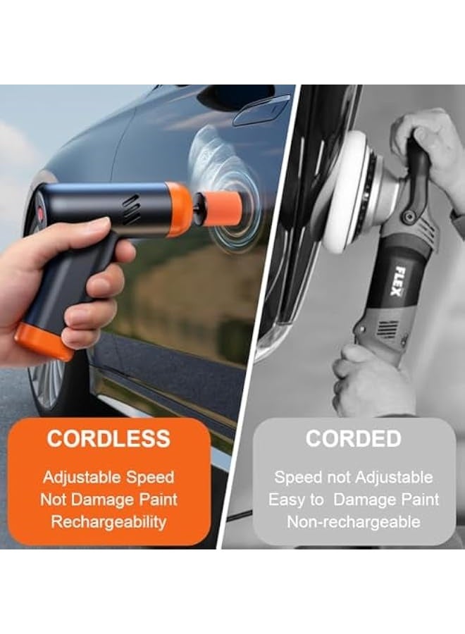 Mini Polishing Machine for Cars - Cordless 2-Speed Polisher with 2000mAh Battery, Scratch Repair & Car Care, Portable Tool for Automotive Detailing, Ideal for Home & Garage Use - Image 4
