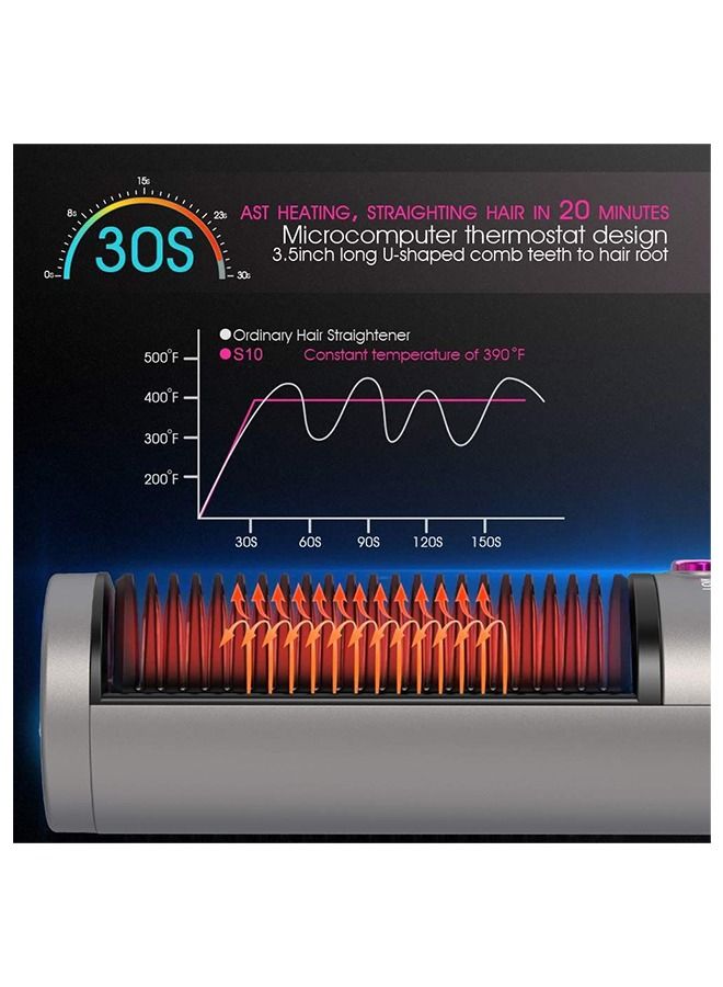 ياميم ٣ مستويات حرارة كهربائية محمولة لفرد الشعر ومشط مجفف - Image 3