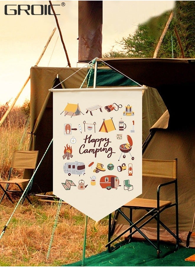 GROIC Camping Flag 30*45 cm, RV Campsite Campfire Camper Yard Outdoor Decoration, Garden Flag, Hanging Decoration  - Image 1