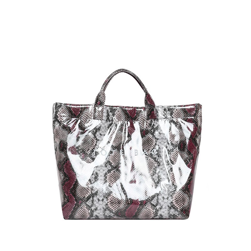 Large-Capacity Python Pattern Commuter Lazy Style Bag 2025 Fashion Portable Large-Capacity Single Shoulder Mommy - Image 1