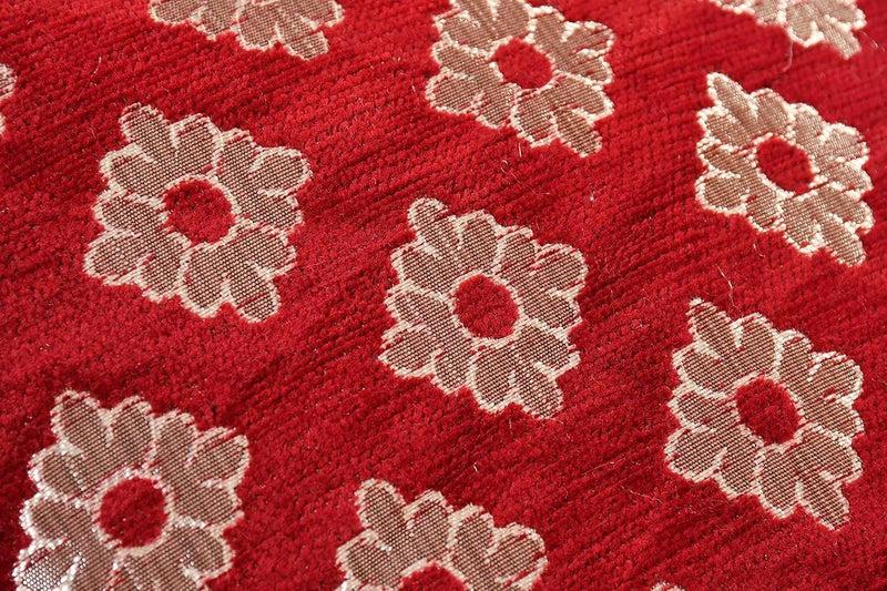 DECOMIZER Jacquard Geomteric Cushion Covers 16 Inch X 16 Inch Set Of 5 Ethnic Motifs 240 TC Cushion Covers,Design- Diamond,Color- Maroon - Image 4