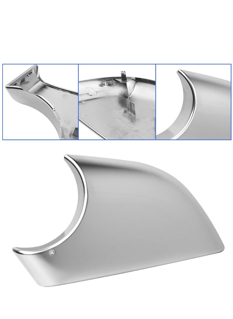 SYOSI - Compatible With Tesla Model 3 Mirror Lower Cover 2017 2022 Chrome Left Drive Side Rearview Mirror Base Cover Trim  Side Mirror Bottom Cover For Tesla Model 3 Wing Mirror Repair Left - Image 1