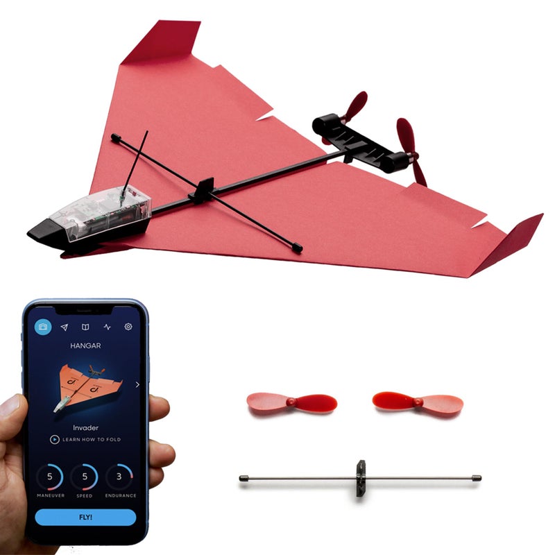 PowerUp POWERUP 4.0 The Next-Generation Smartphone Controlled Paper Airplane Kit, RC Controlled. Simple to Fly with Autopilot & Gyro Stabilizer.  - Image 1