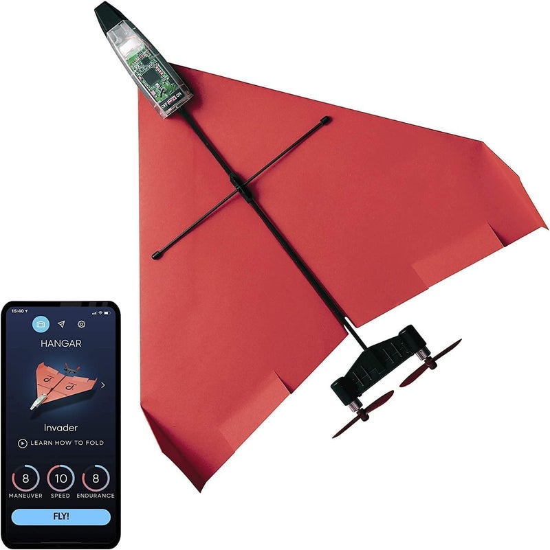 PowerUp POWERUP 4.0 The Next-Generation Smartphone Controlled Paper Airplane Kit, RC Controlled. Simple to Fly with Autopilot & Gyro Stabilizer.  - Image 2