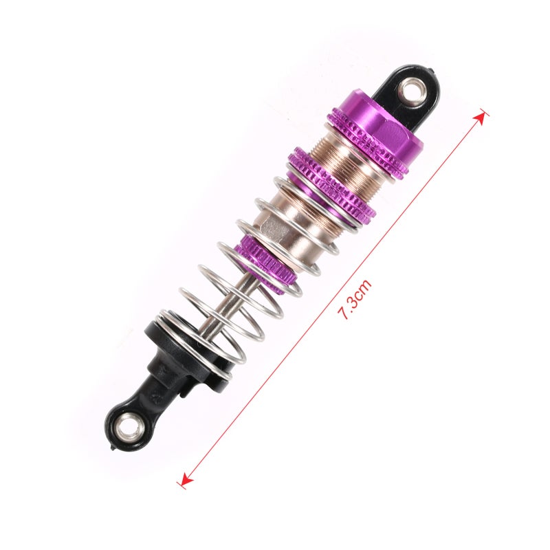 Front Shock Absorber 7.3cm 13g Purple: High-Quality Metal Crashworthy Wear-Resistant - Easy To Install Shock Absorber Replacement for 1/12 WLtoys 124019 Vehicle Upgrade - Image 2