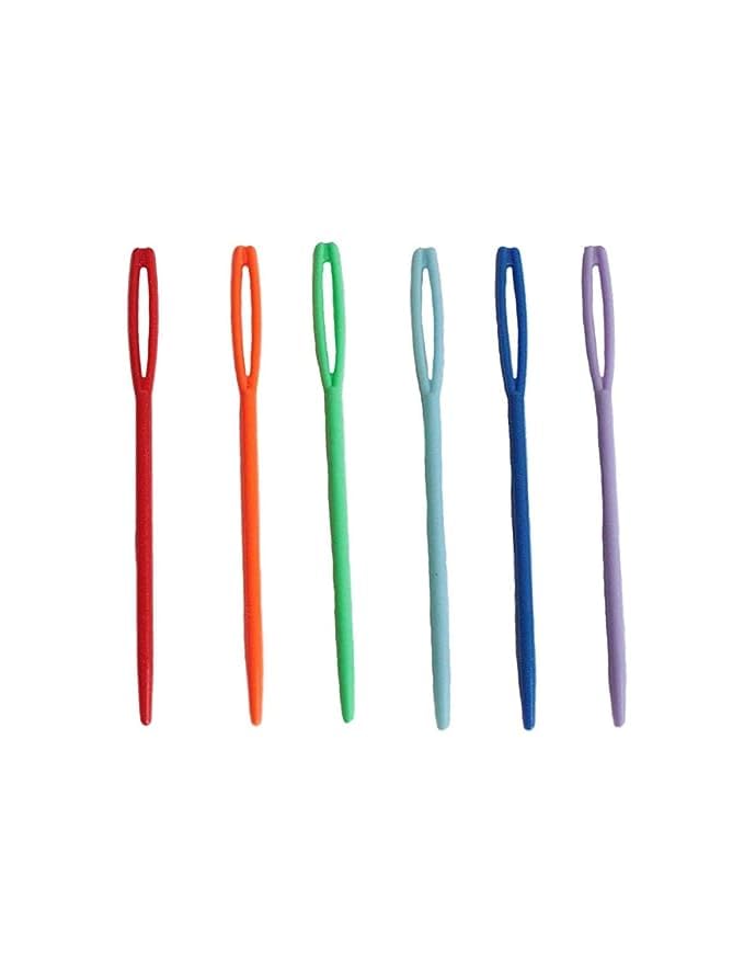 GEMSY Large Eye Plastic Needles - Pack of 5, Weaving and Yarn Needles for Learning, Safety Lacing for Kids (20) - Image 3