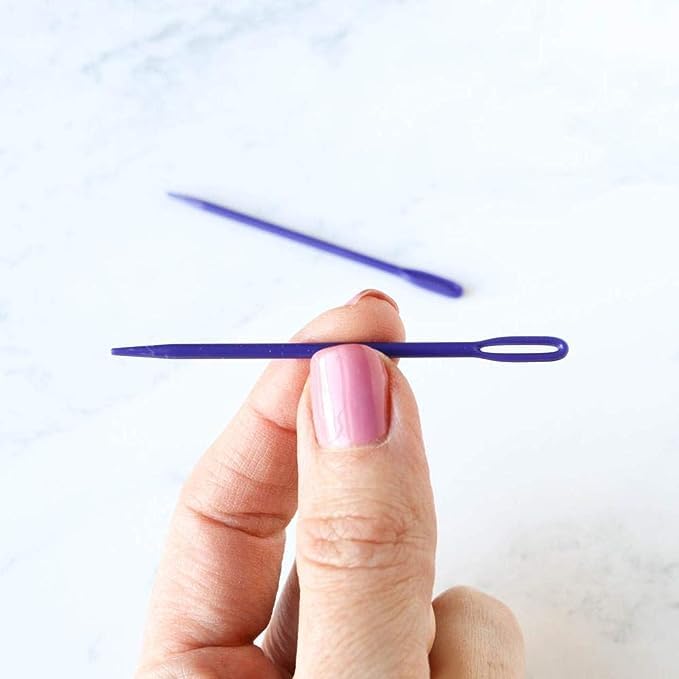GEMSY Large Eye Plastic Needles - Pack of 5, Weaving and Yarn Needles for Learning, Safety Lacing for Kids (20) - Image 1