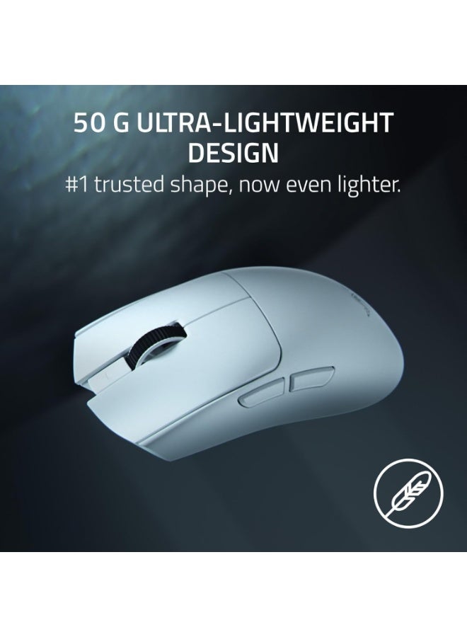 Razer Viper V4 Pro Wireless Esports Gaming Mouse: Symmetrical, 50g Lightweight, 8K Polling, 50K DPI Optical Sensor, Gen-4 Optical Switches, 6 Programmable Controls, HyperSpeed Wireless - White - Image 1