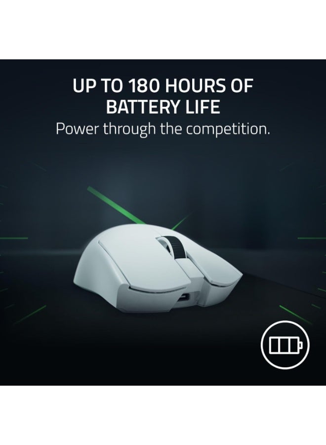 Razer Viper V4 Pro Wireless Esports Gaming Mouse: Symmetrical, 50g Lightweight, 8K Polling, 50K DPI Optical Sensor, Gen-4 Optical Switches, 6 Programmable Controls, HyperSpeed Wireless - White - Image 2