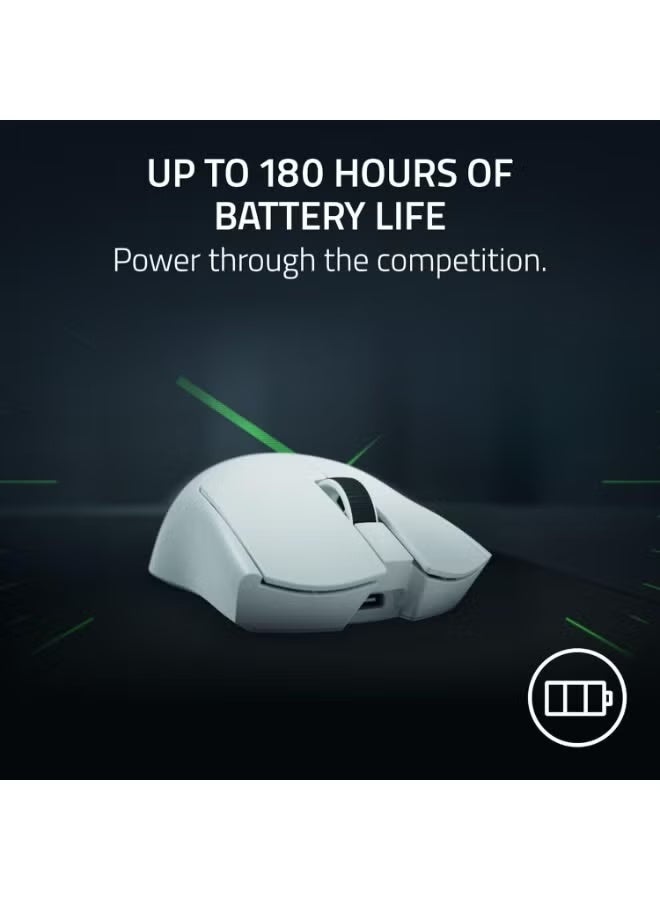 Razer Viper V4 Pro Wireless Esports Gaming Mouse: Symmetrical, 50g Lightweight, 8K Polling, 50K DPI Optical Sensor, Gen-4 Optical Switches, 6 Programmable Controls, HyperSpeed Wireless - White - Image 4