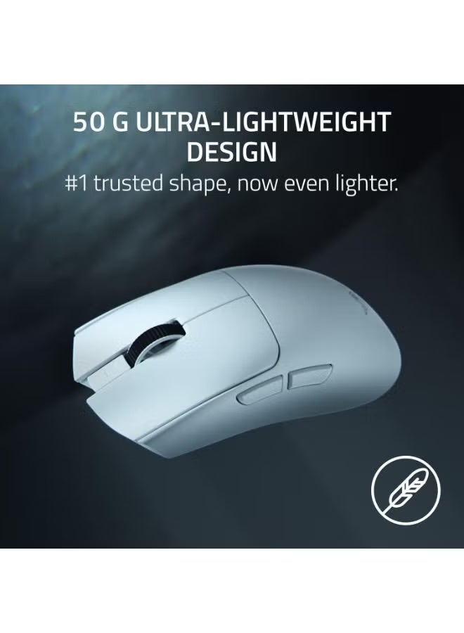 Razer Viper V4 Pro Wireless Esports Gaming Mouse: Symmetrical, 50g Lightweight, 8K Polling, 50K DPI Optical Sensor, Gen-4 Optical Switches, 6 Programmable Controls, HyperSpeed Wireless - White - Image 3