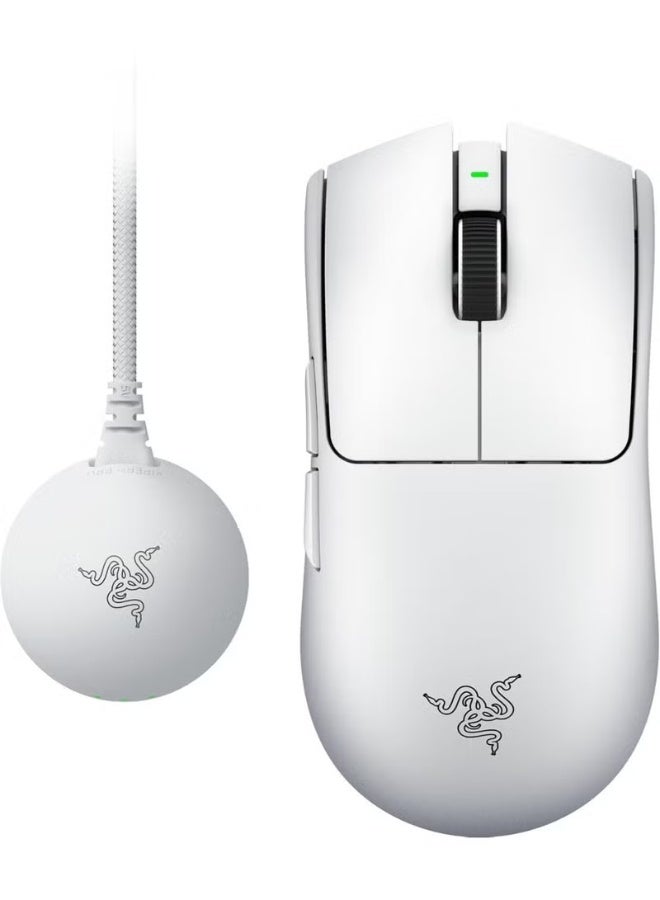 Razer Viper V4 Pro Wireless Esports Gaming Mouse: Symmetrical, 50g Lightweight, 8K Polling, 50K DPI Optical Sensor, Gen-4 Optical Switches, 6 Programmable Controls, HyperSpeed Wireless - White - Image 1