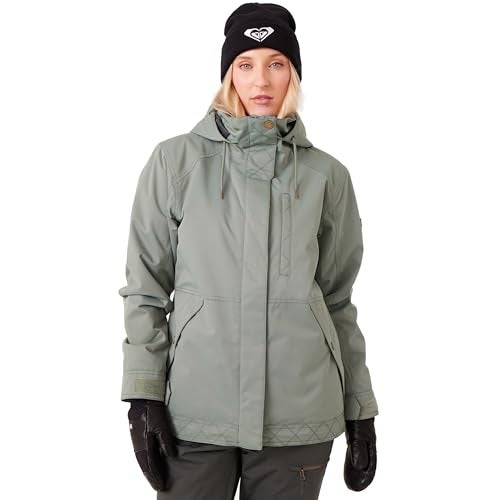 Roxy Women's Billie Jacket – 10K Waterproof Snow Jacket, Tailored Fit, PFAS-Free, Insulated, Sea Spray, Large - Image 1
