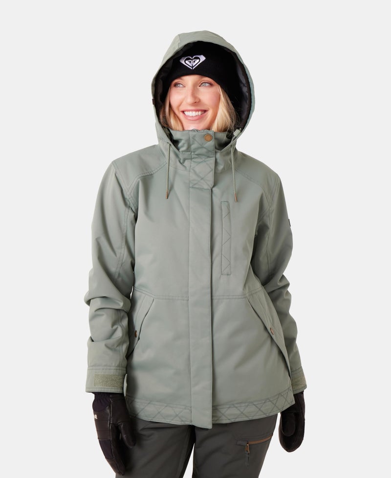 Roxy Women's Billie Jacket – 10K Waterproof Snow Jacket, Tailored Fit, PFAS-Free, Insulated, Sea Spray, Large - Image 2