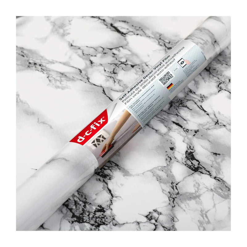 DC Fix self Adhesive Peel and Stick Waterproof Marble White 26.5'' x 78.7"" Film Thicker Than Contact Paper for Kitchen and bathrooms countertops cabinets, White Marble (FA3468031) - Image 4