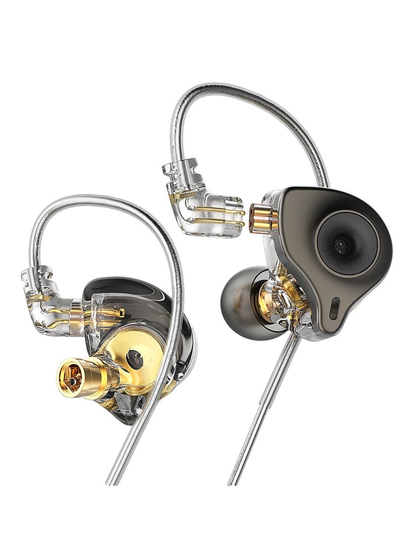 Adonis 1DD+1BA Hybrid Technology Earphones In Ear Monitor HIFI Super Bass Earbuds High Sound Quality Music Headphones (No mic) - Image 1