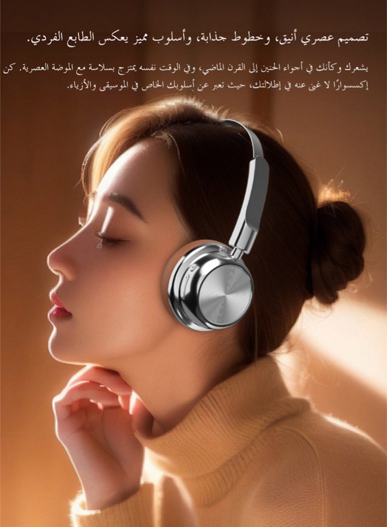 cr-20 نمط الرجعية الأمريكية سماعة بلوتوث ، بلوتوث 5-4 ، ENC المكالمات الذكية للحد من الضوضاء ، 3D ستيريو مرحبا فاي مع بيزا دولبي الفضاء تأثير الصوت ، ودعم بلوتوث اللاسلكية والكابلات AUX وضعين - Image 4